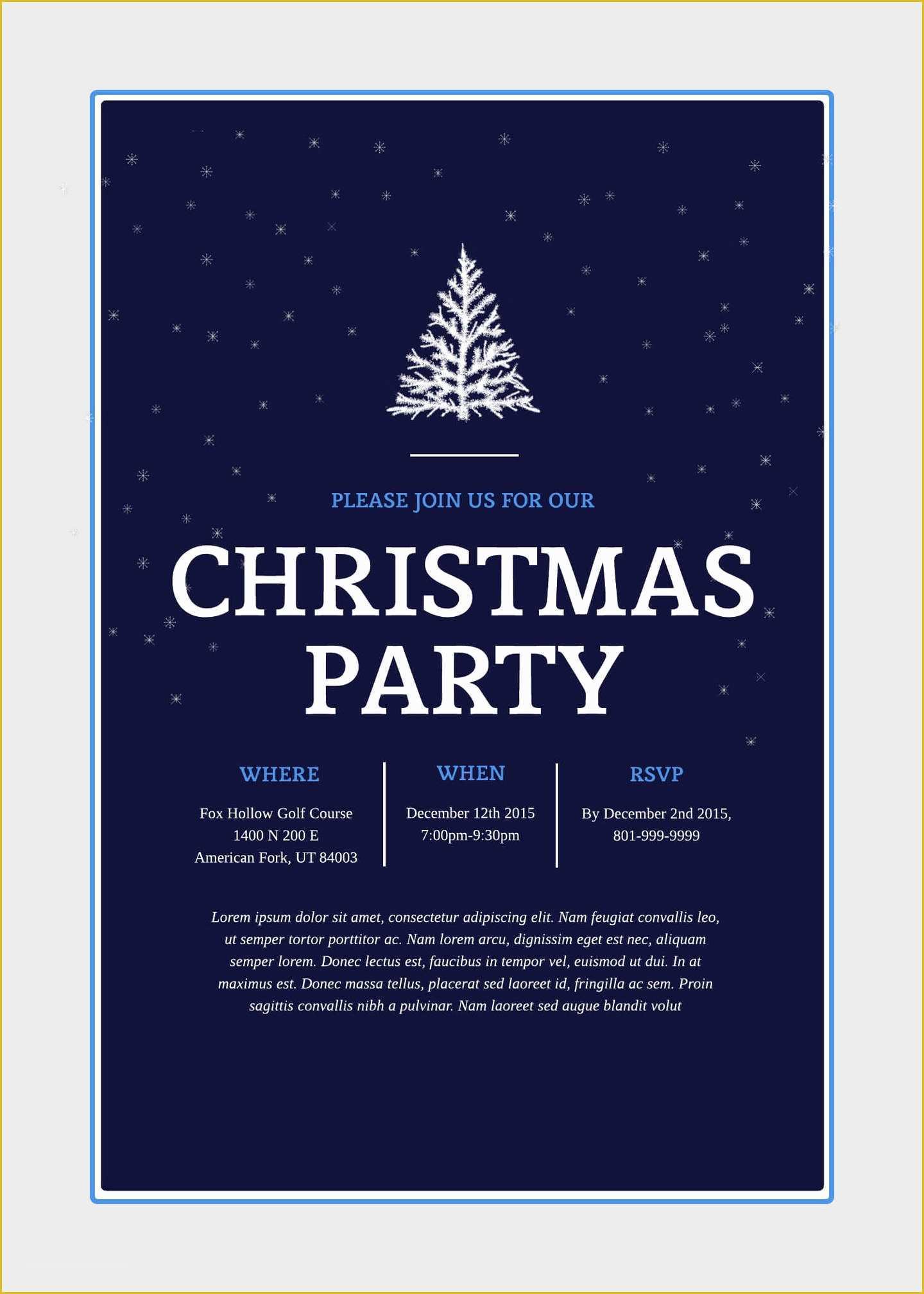 Christmas Party Invitation Email Templates Free Of Christmas Party 