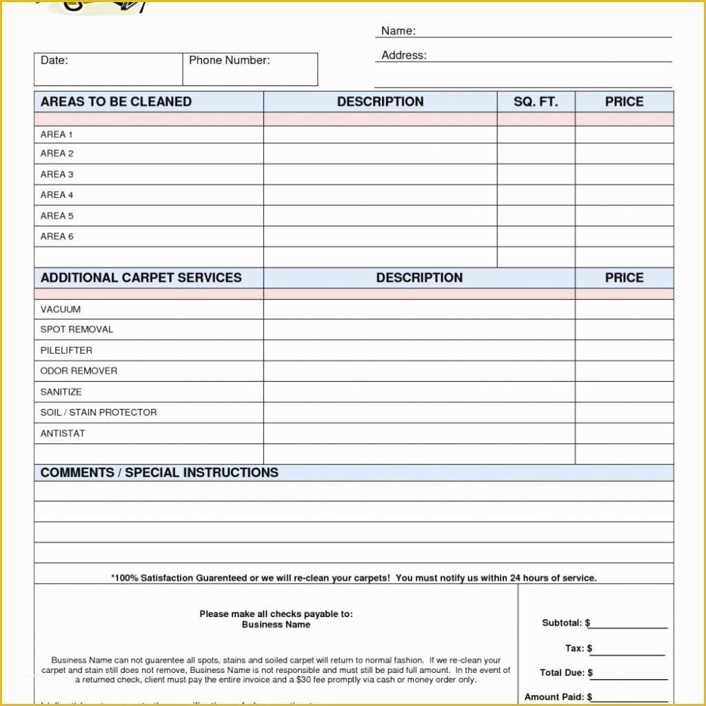 Cleaning Bid Template Free Of Free Job Estimate Form Templates Formal Template Bus