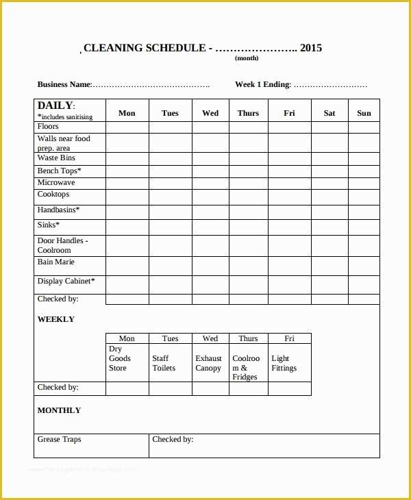 Cleaning Service Business Plan Template Free Printable Templates