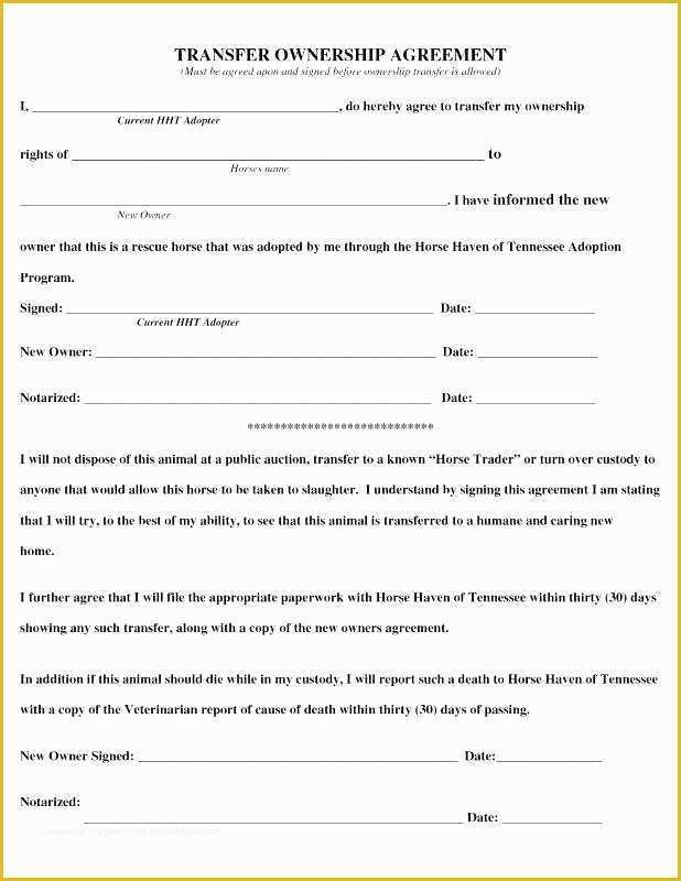 Free Co Ownership Agreement Template Printable Templates