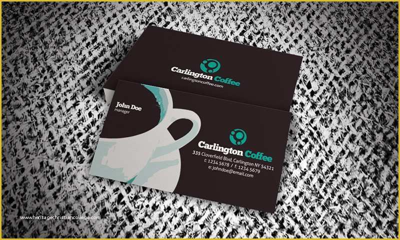 Coffee Business Card Template Free Of Modern Cafeteria Loyalty Card Template Free Download