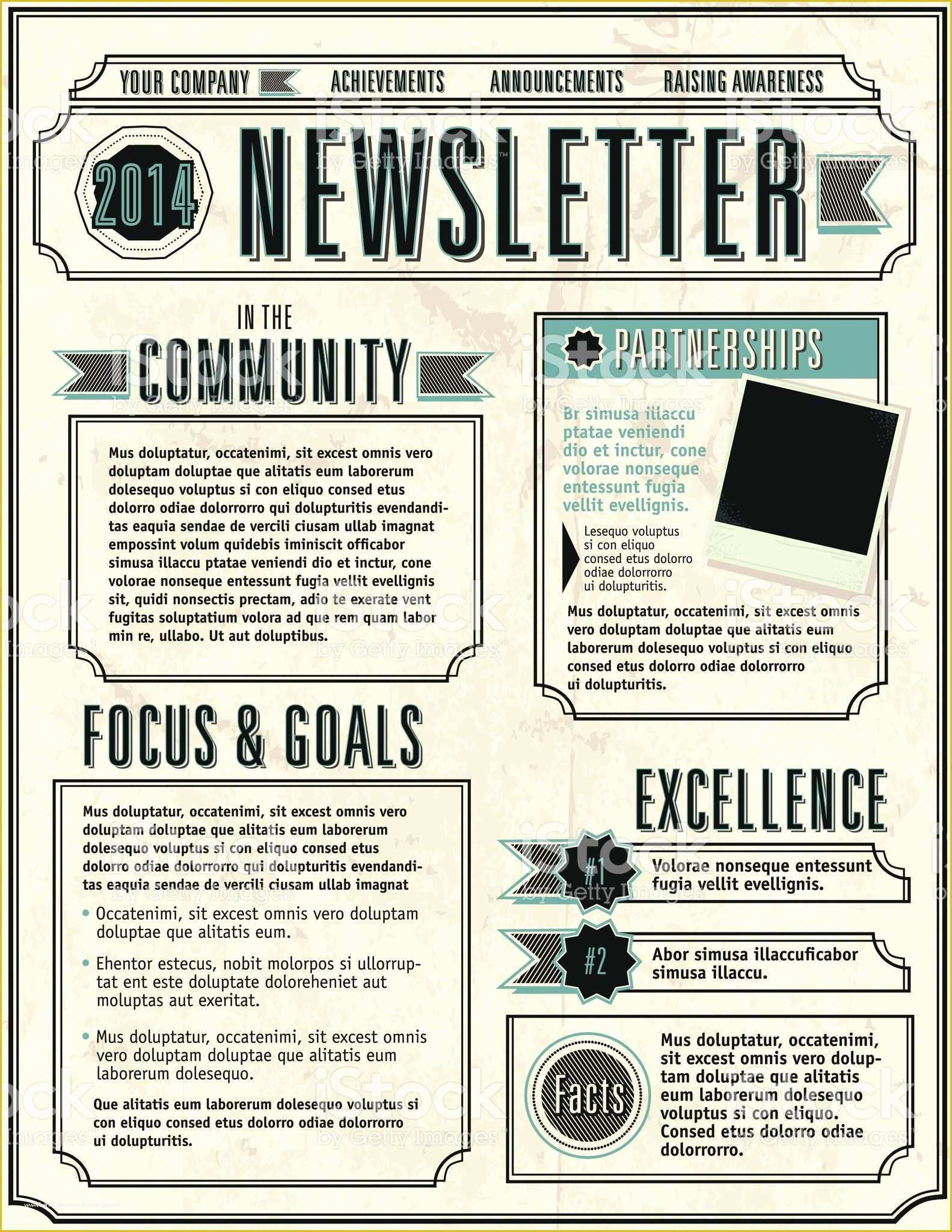 Company Newsletter Template Free Of Vector Illustration Of A Pany 