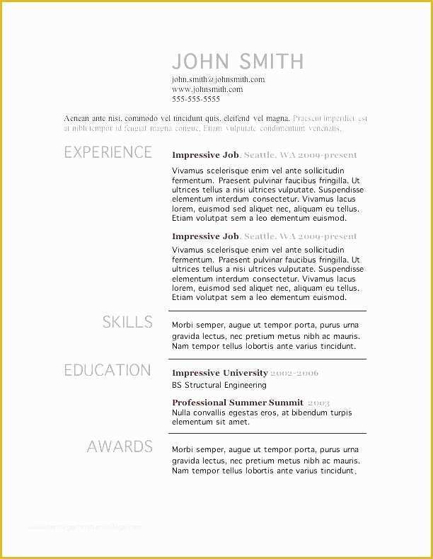 Completely Free Resume Templates Of Free Resume Template Download 