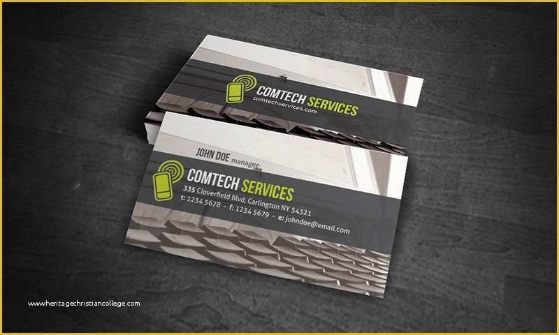 Computer Repair Business Card Templates Free Of Pc Notebook Business 
