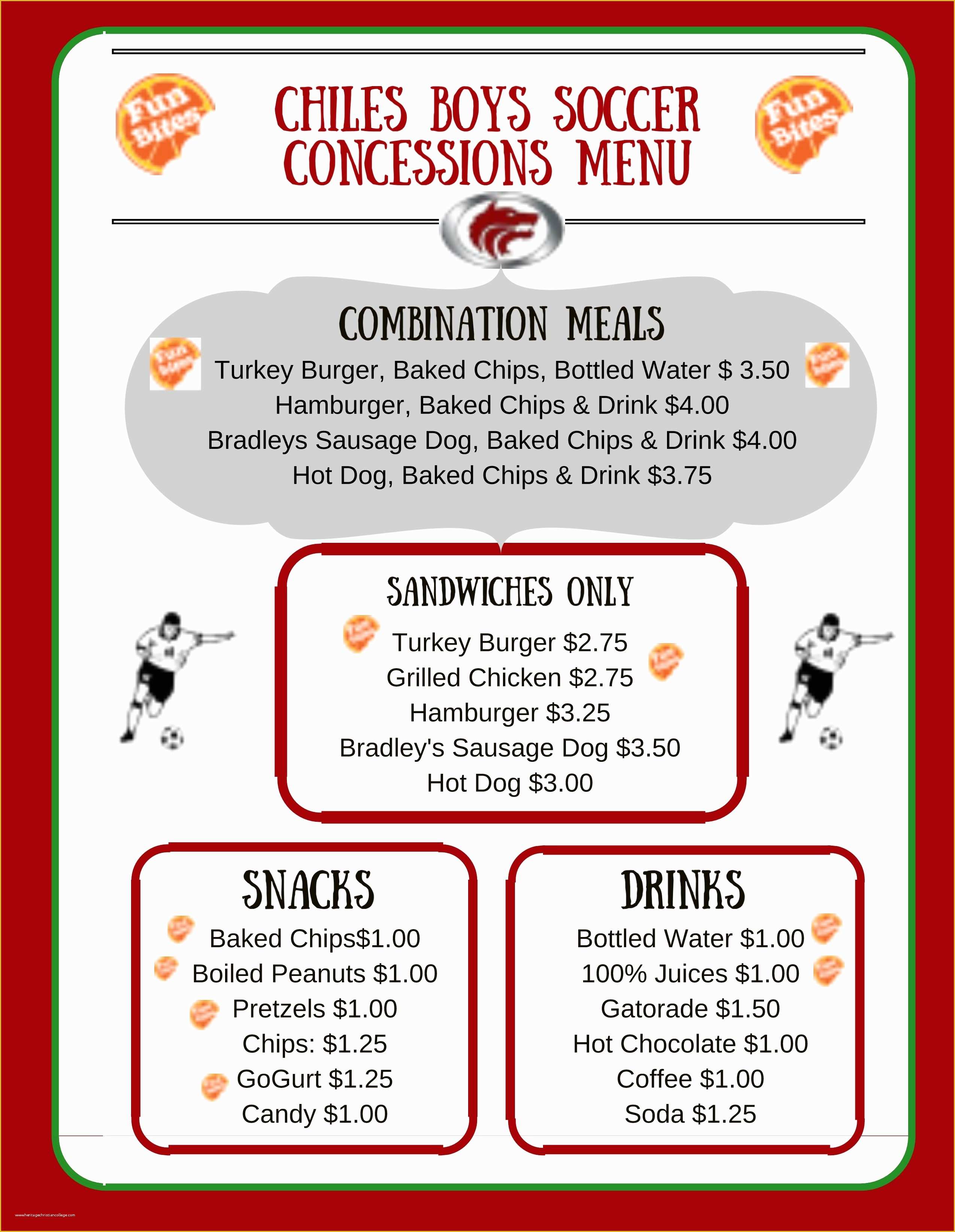  Printable Free Concession Stand Menu Template Word 