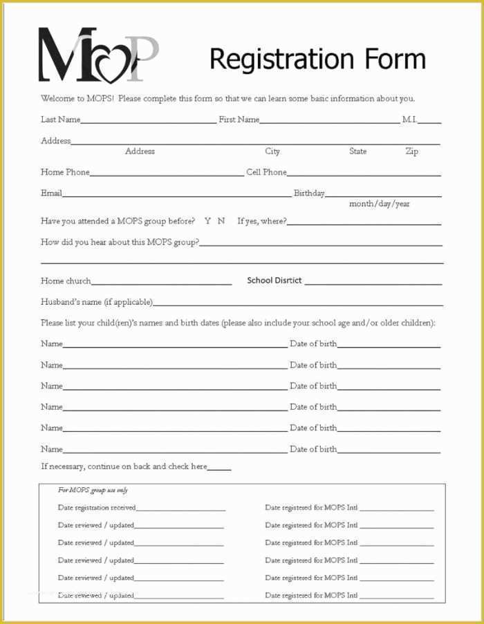 52 Conference Registration Form Template Free Download