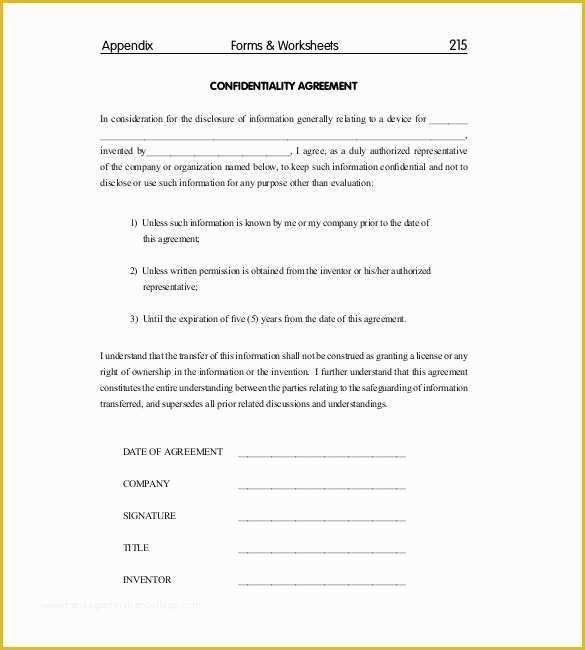 Confidentiality Policy Template Free Of 25 Confidentiality Agreement 