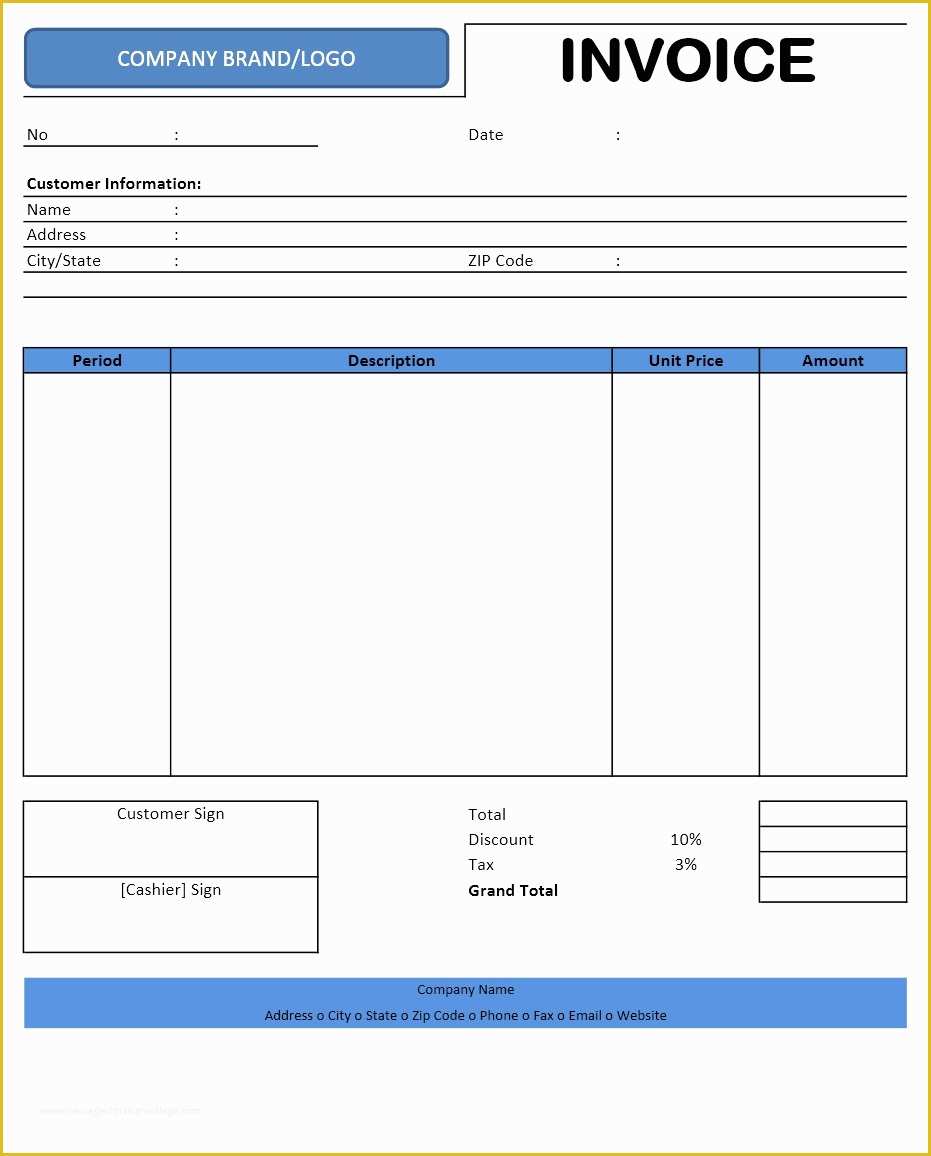 Construction Invoice Template Excel Free Of Free Construction Invoice 