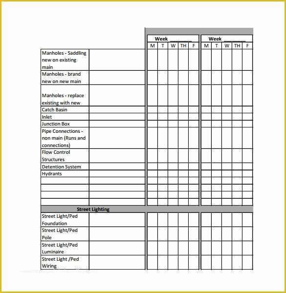 Construction Work Schedule Templates Free Of 21 Construction Schedule ...