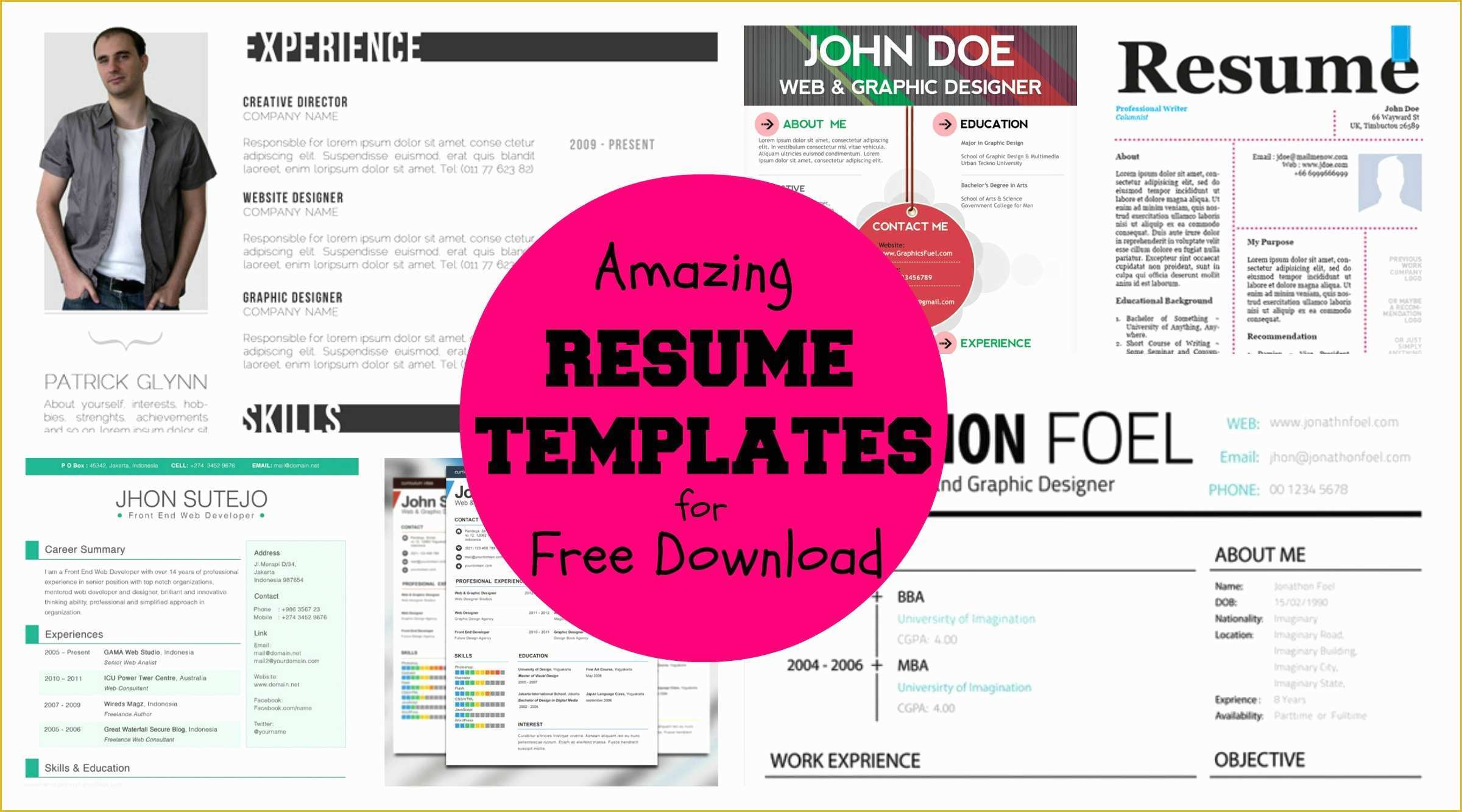 Cool Resume Templates Free Of Free Creative Microsoft Word Resume Templates