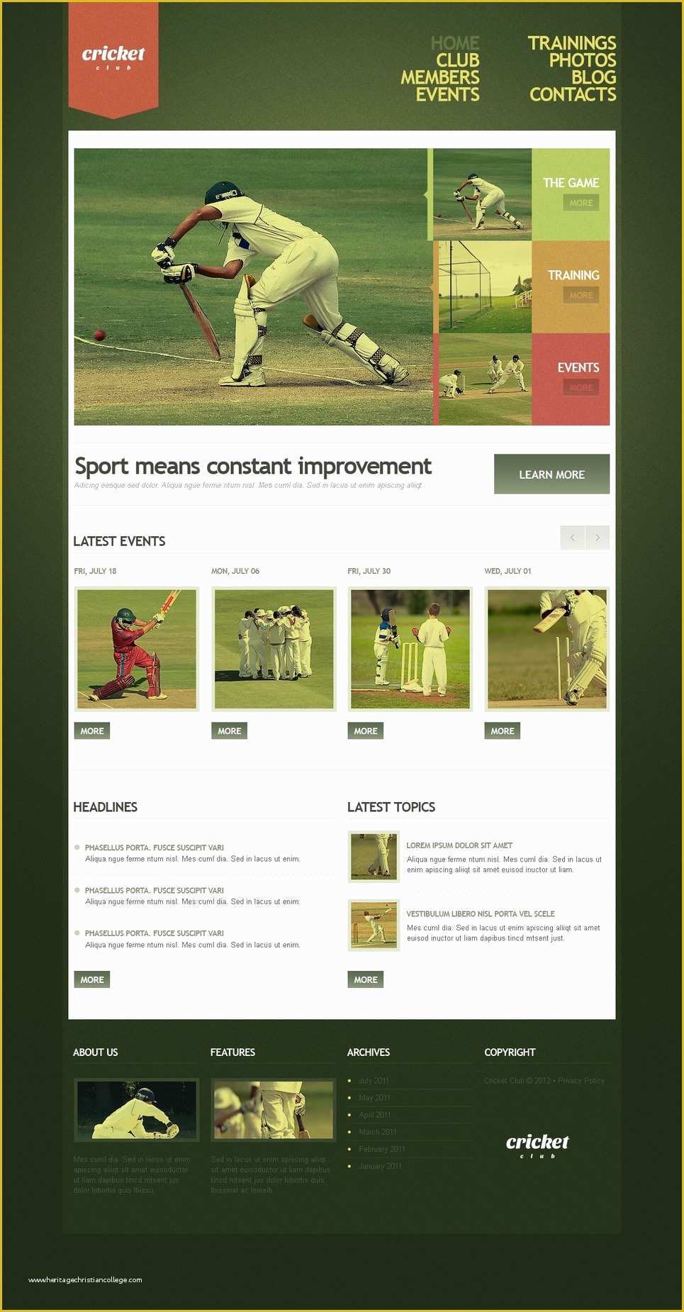 Cricket Website Templates Free Download Of Cricket Match Concept With 