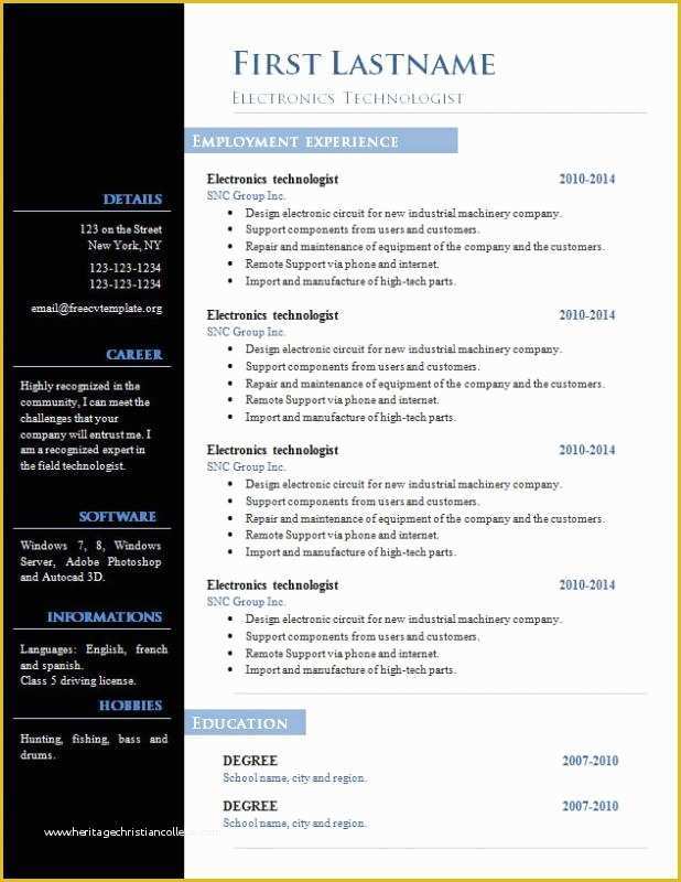 Cv Templates Free Download Word Document Of Cv Templates Free Download 