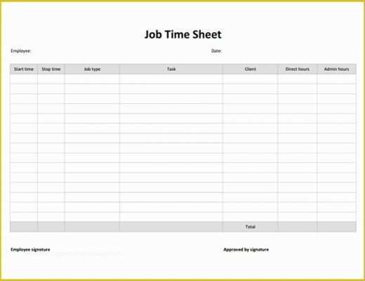 Daily Timesheet Template Free Printable Of 17 Timesheet Calculator ...