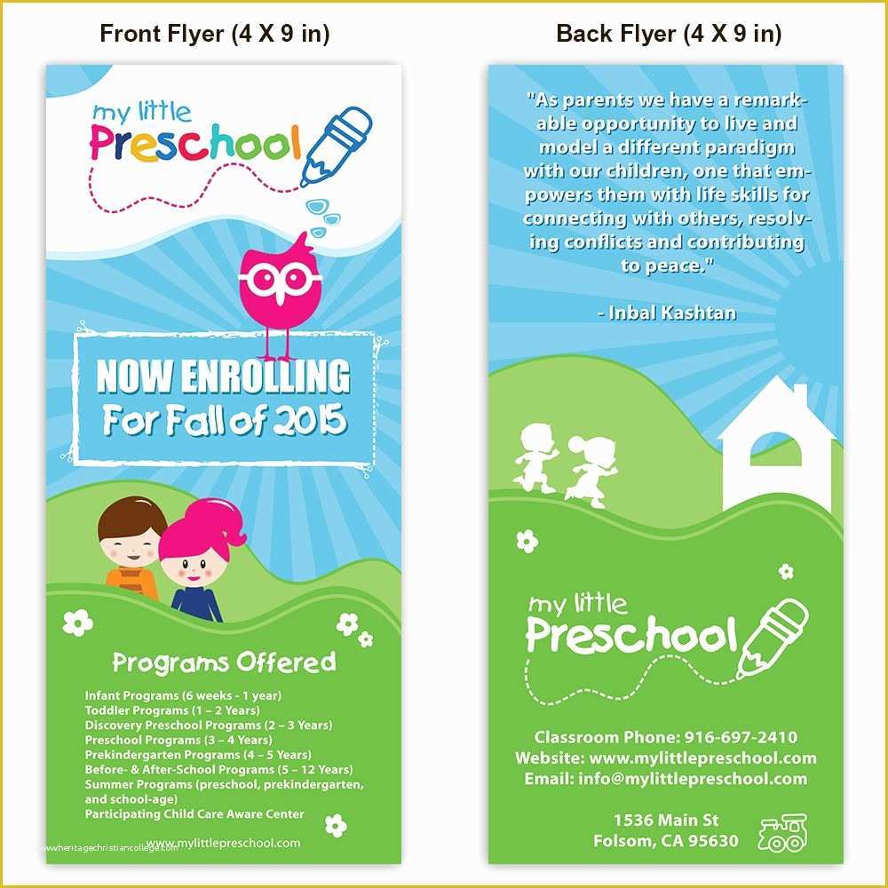 Daycare Website Templates Free Download Of Preschool Poster Template 