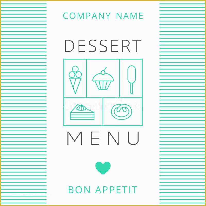 Dessert Menu Template Free Download Of Dessert Menu Card Design Template Stock Vector
