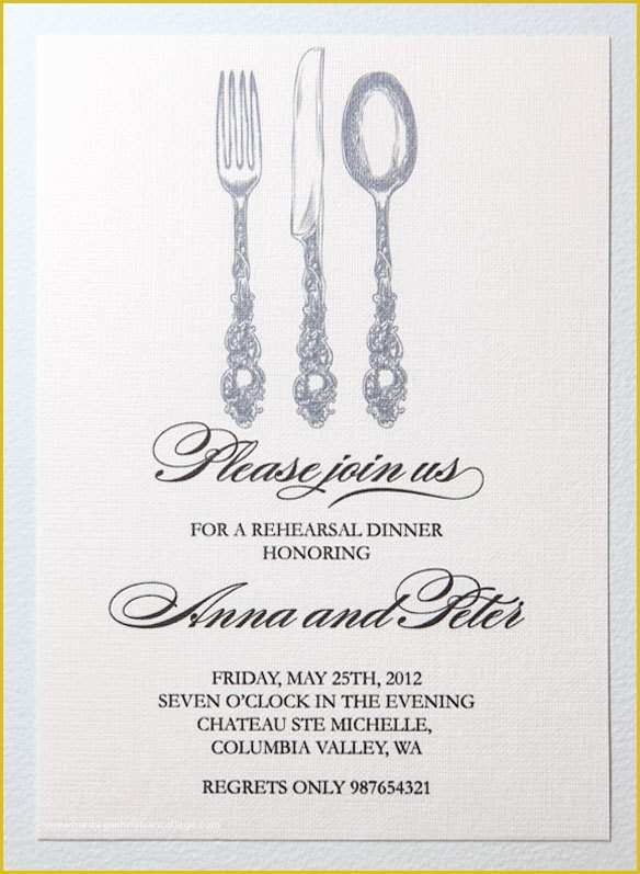 Dinner Party Invitation Templates Free Download Of Printable Rehearsal Dinner Invitation