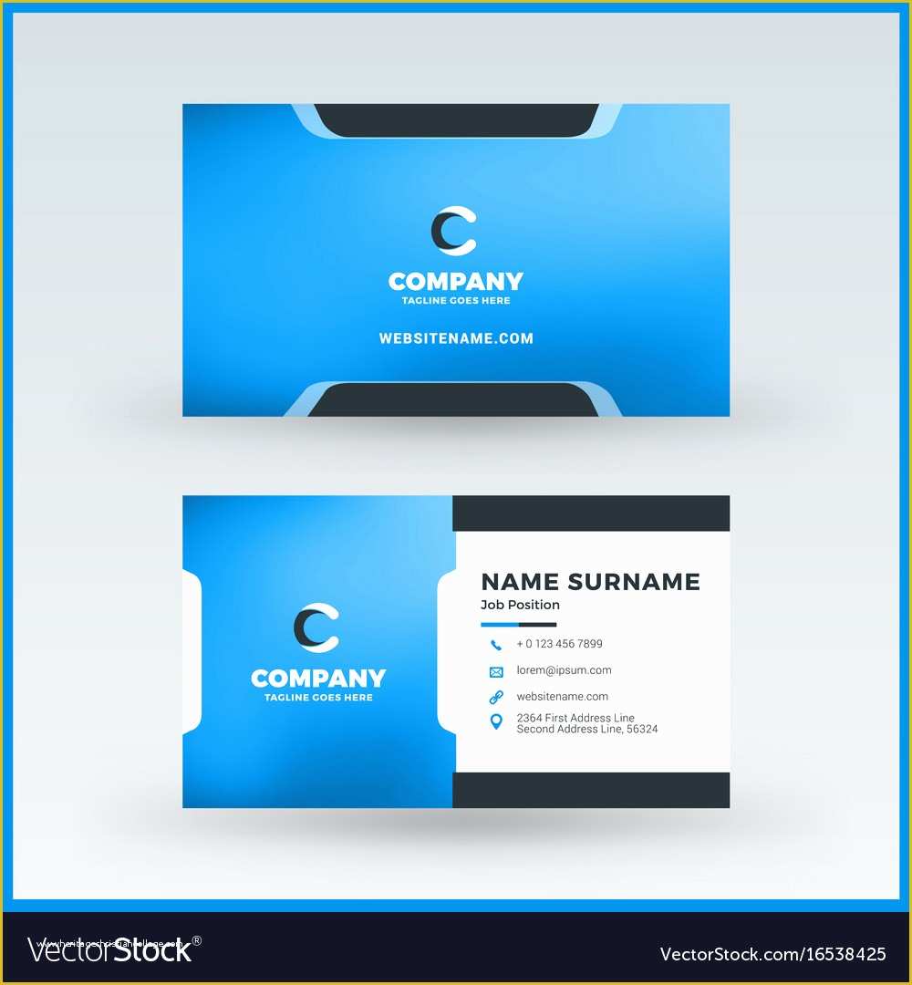 Double Sided Business Card Template Free Download Of Double Sided 