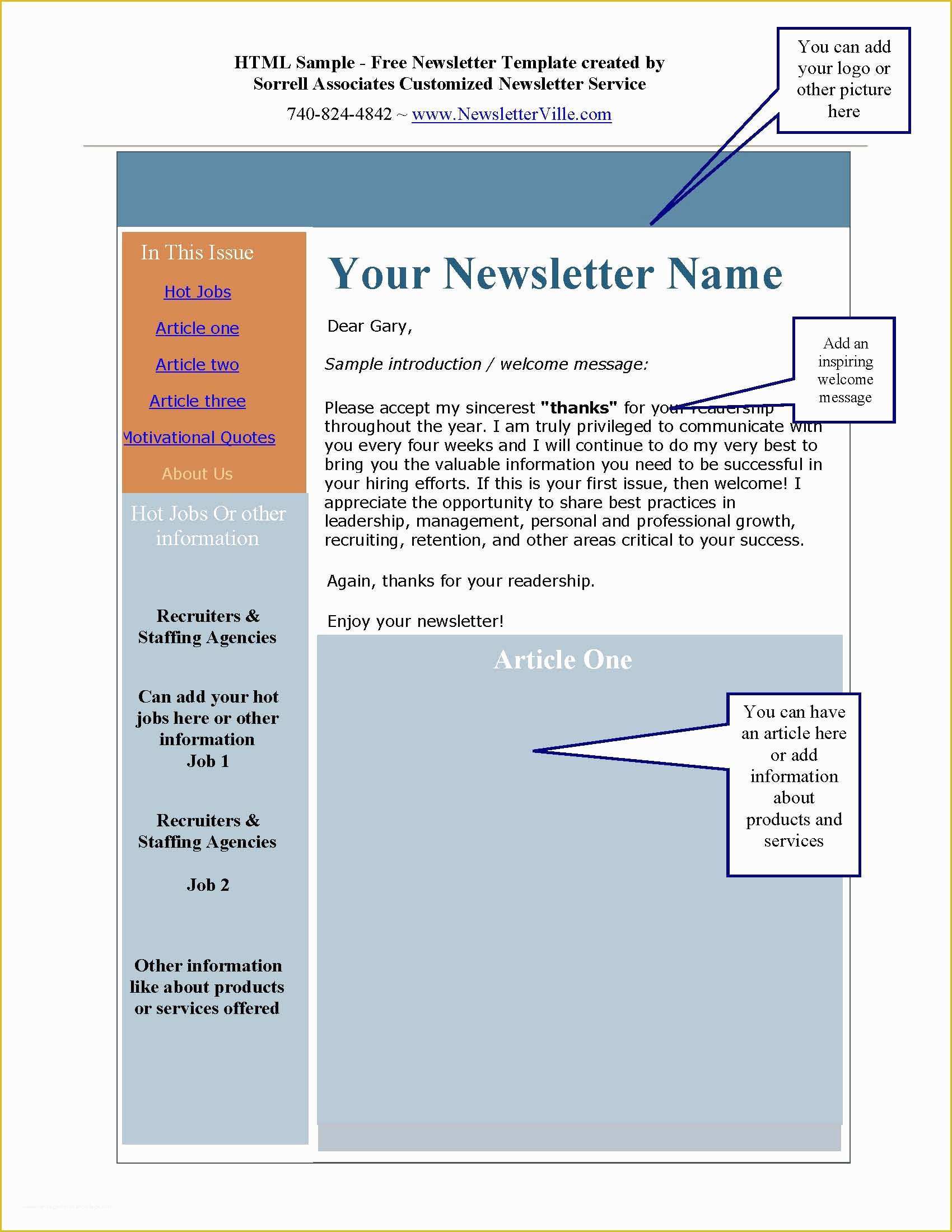 Easy Newsletter Templates Free Of 10 Best Of Newsletter Template Free Business