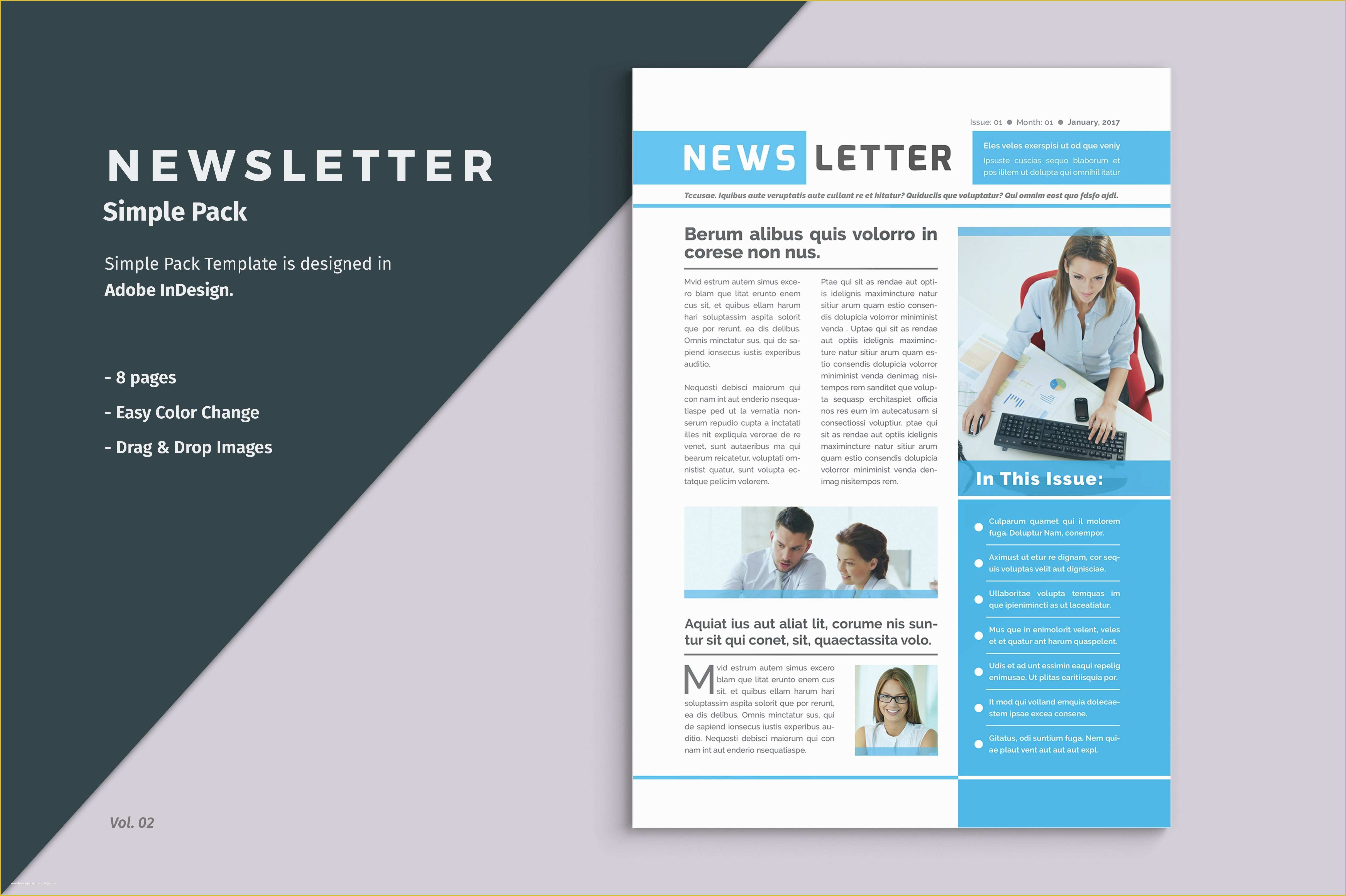 Easy Newsletter Templates Free Of Business Newsletter Template Brochure 