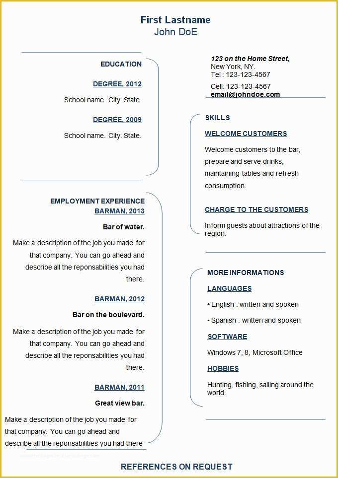 Easy Resume Template Free Of 70 Basic Resume Templates Pdf Doc Psd 