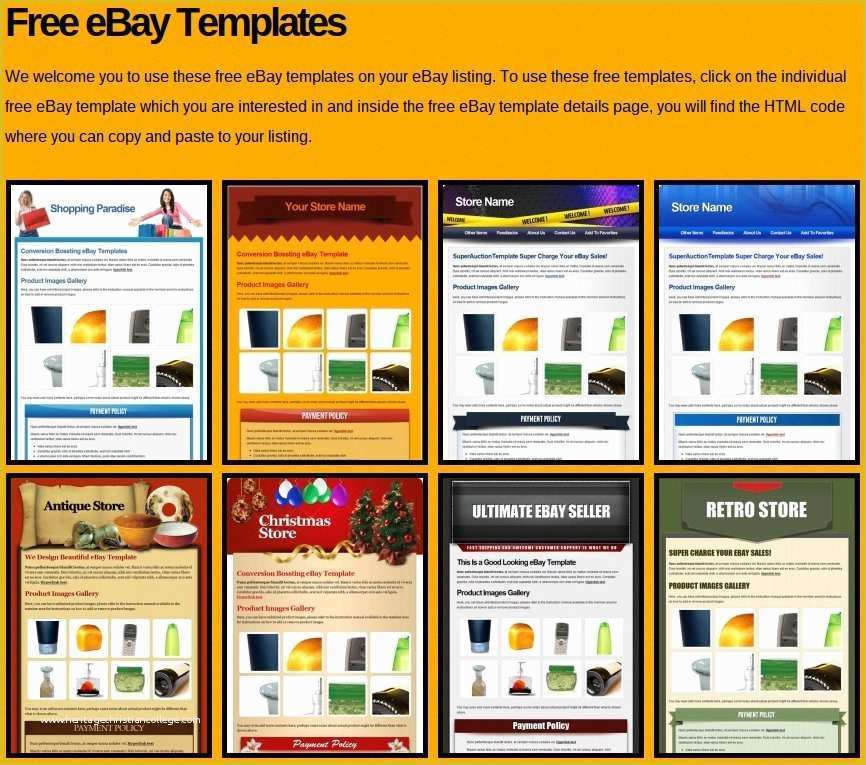 Ebay Html Template