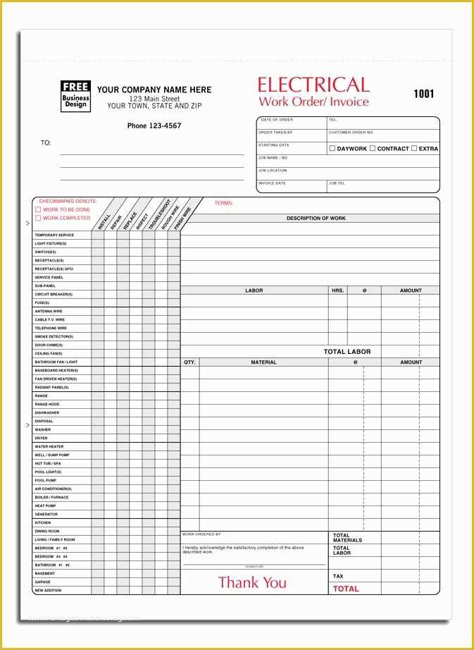  Electrical Contractor Invoice Template Free Of 6 Electrical Contractor 