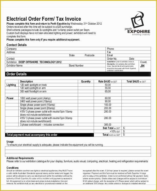 46 Electrical Contractor Invoice Template Free Heritagechristiancollege