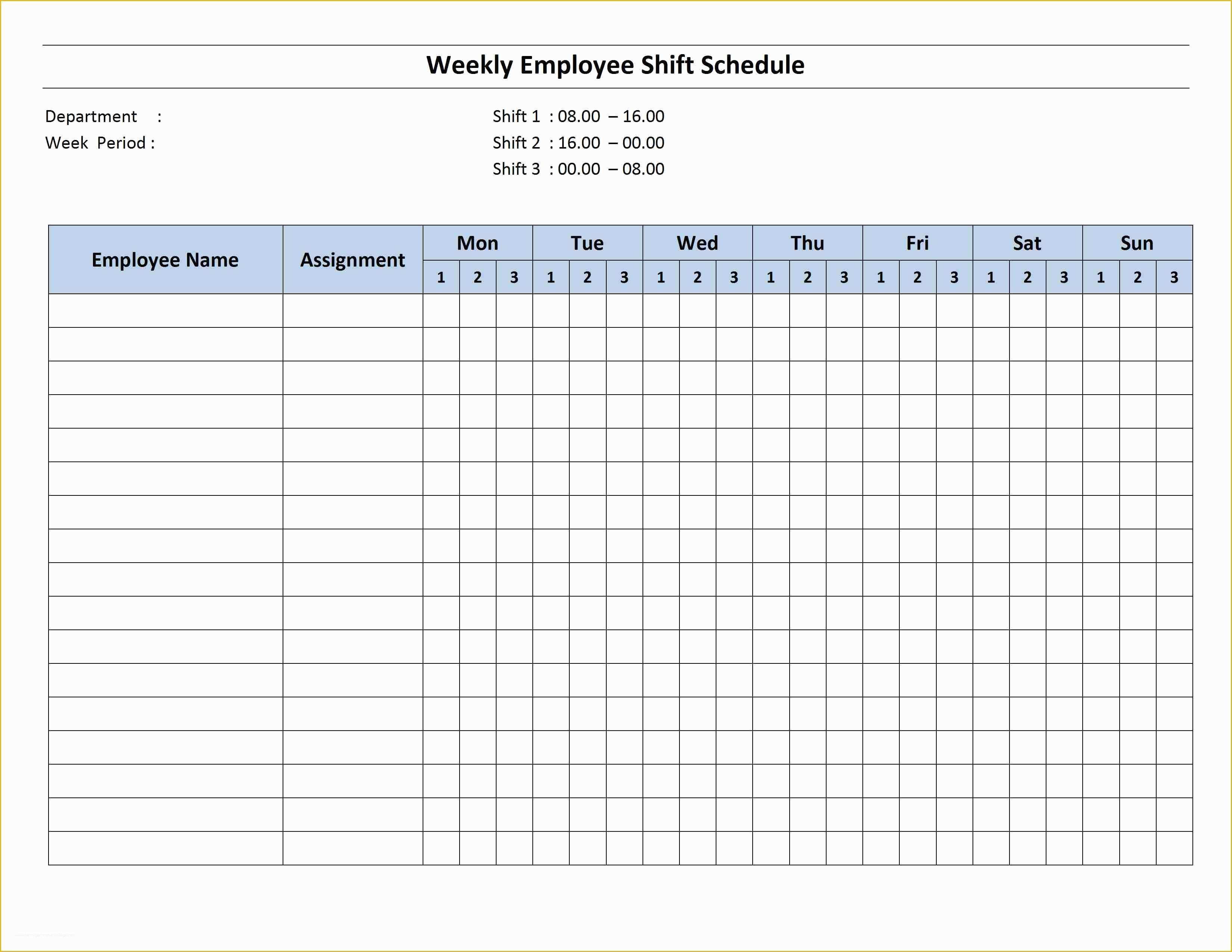 Employee Schedule Template Free Download Of Free Monthly Work Schedule 