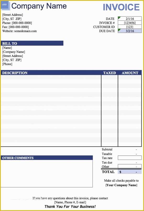 53 Excel Bill Template Free Heritagechristiancollege