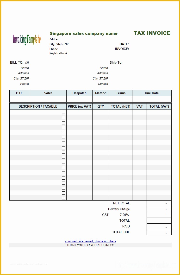 53 Excel Bill Template Free Heritagechristiancollege Riset