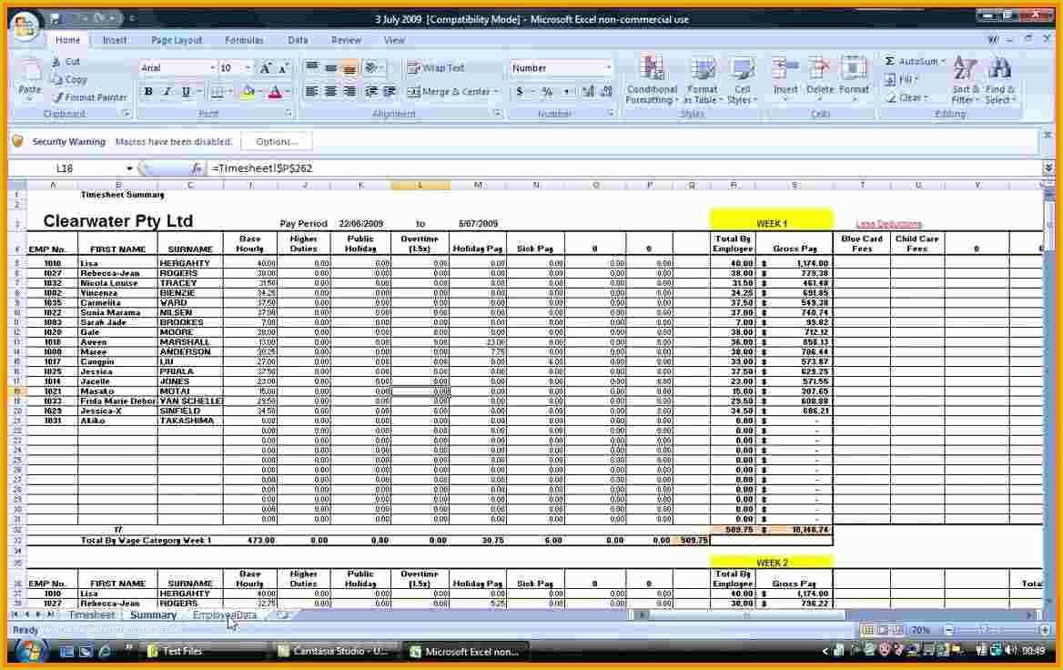 Excel Payroll Calculator Template Free Download Of 8 Excel Payroll ...