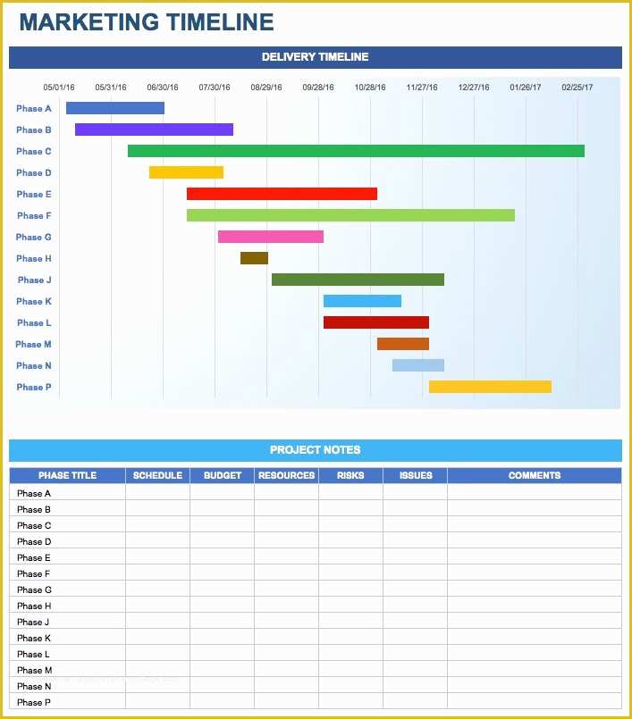 Excel Timeline Template Free Of Free Marketing Plan Templates For Excel 