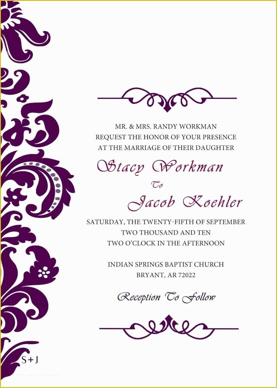 Fancy Invitation Template Free Of Wedding Invitation Templates