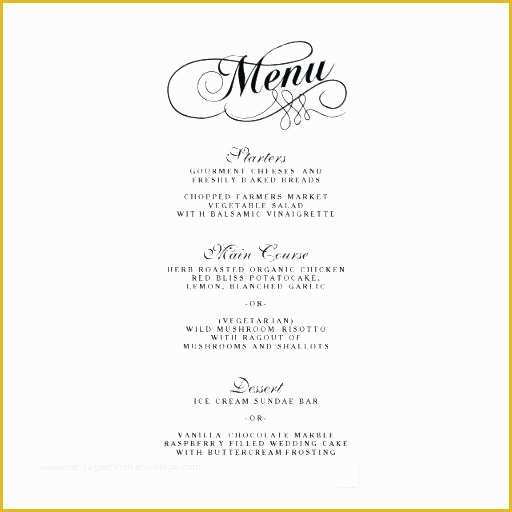 Fancy Menu Template Free