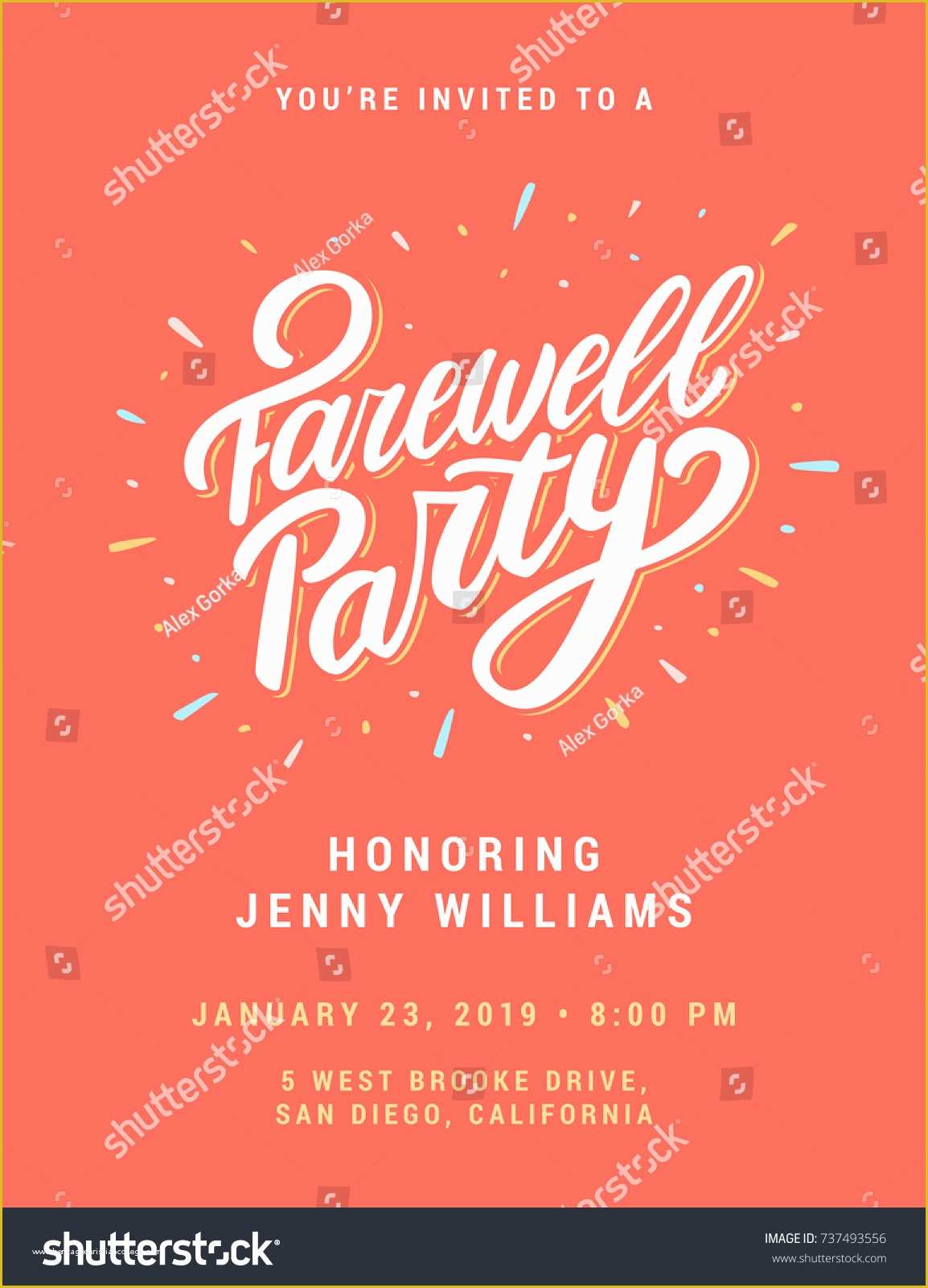 Farewell Party Invitation Template Free Of Going Away Party Flyer ...