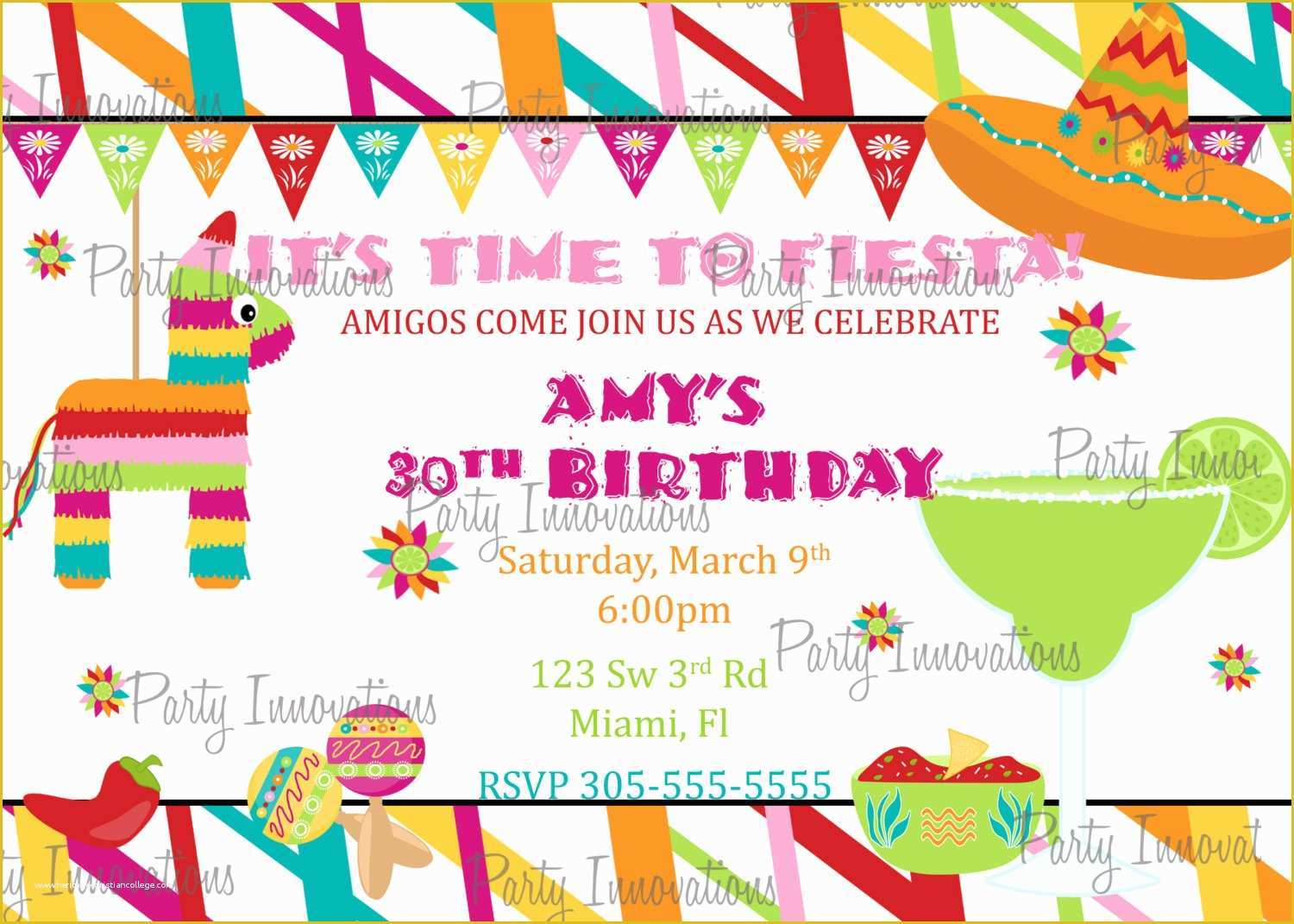 Fiesta Invitations Templates Free Of Mexican Party Invitations Heritagechristiancollege