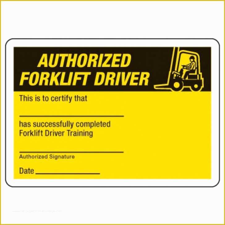 free forklift certification card template word