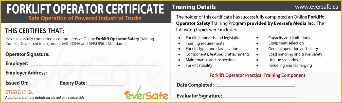 Forklift Training Template Free Forklift Safety Free Training 