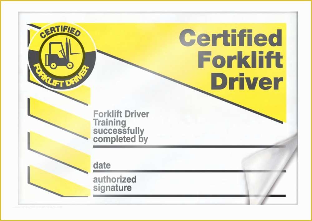 Printable Forklift Certification Card Template Free Downtownjes