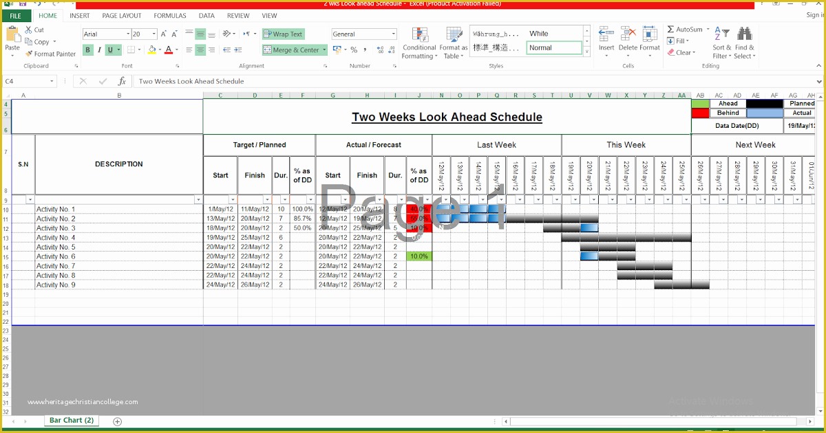 Free 3 Week Look Ahead Schedule Template Of Download Two Week Look 