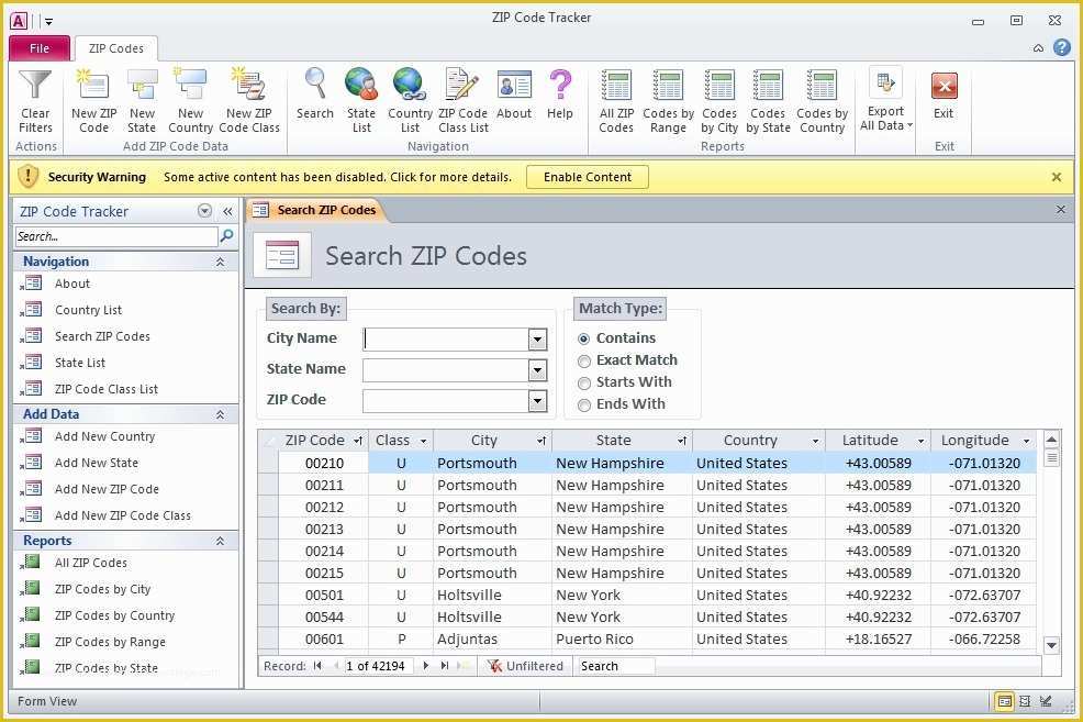 MS Access Database Templates