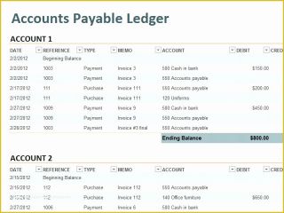 Free Accounts Payable Template Of 12 Excel General Ledger Templates ...