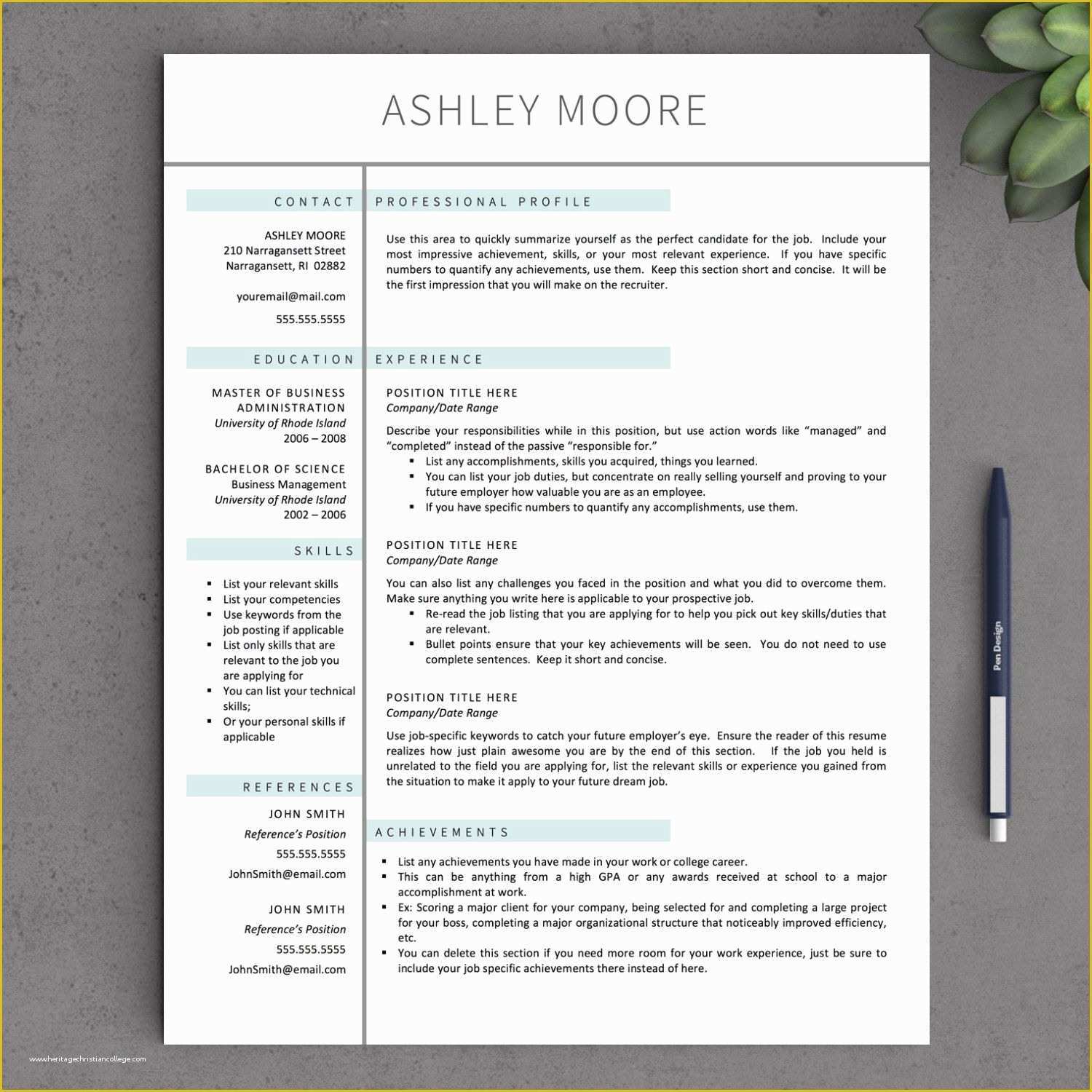  Free Apple Pages Resume Templates Of Apple Pages Resume Template 