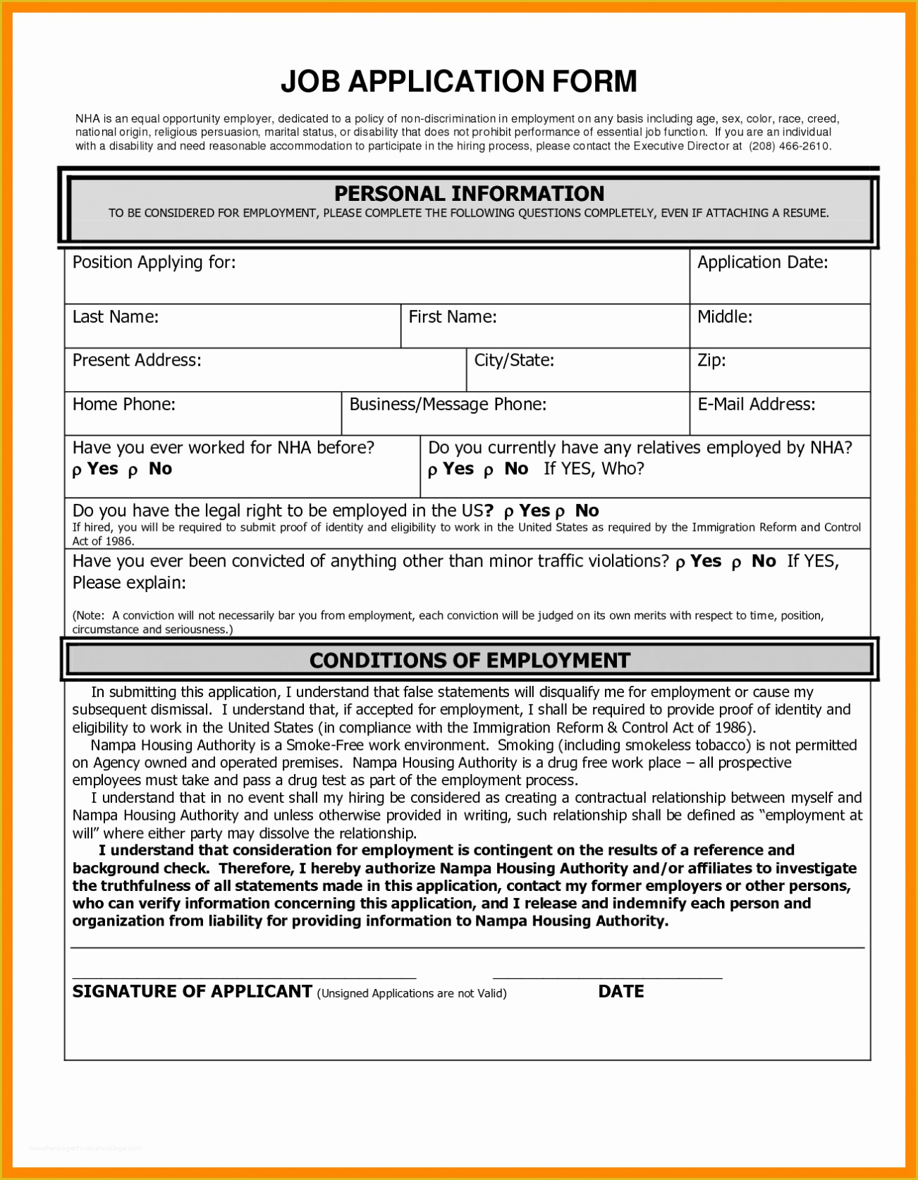 Free Basic Job Application Template Of Free Employment Application 