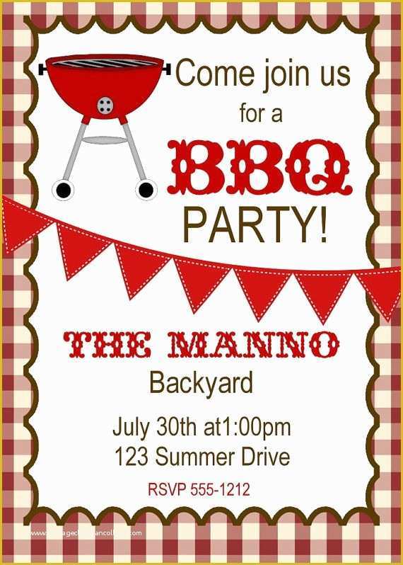 Free Bbq Invitation Template Of Bbq Invitation Bbq Birthday Invitation