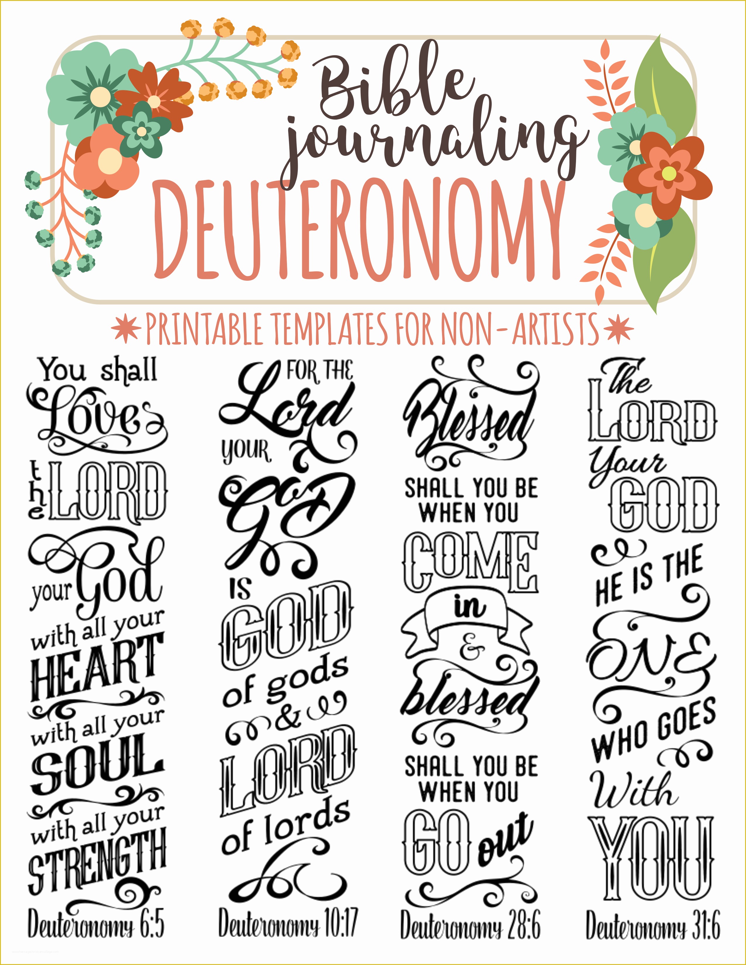 Free Bible Journaling Templates Of Deuteronomy 4 Bible Journaling Printable Templates