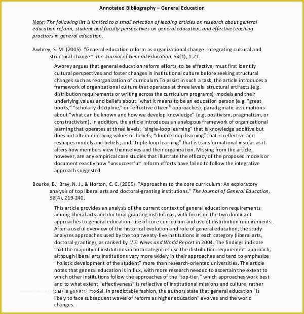 Free Bibliography Template Of Teaching Annotated Bibliography Template – 10 Free Word