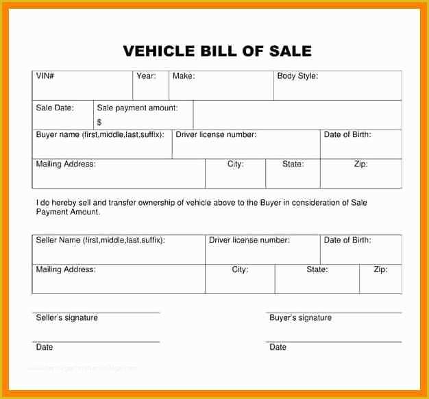 Free Printable Georgia Auto Bill Of Sale