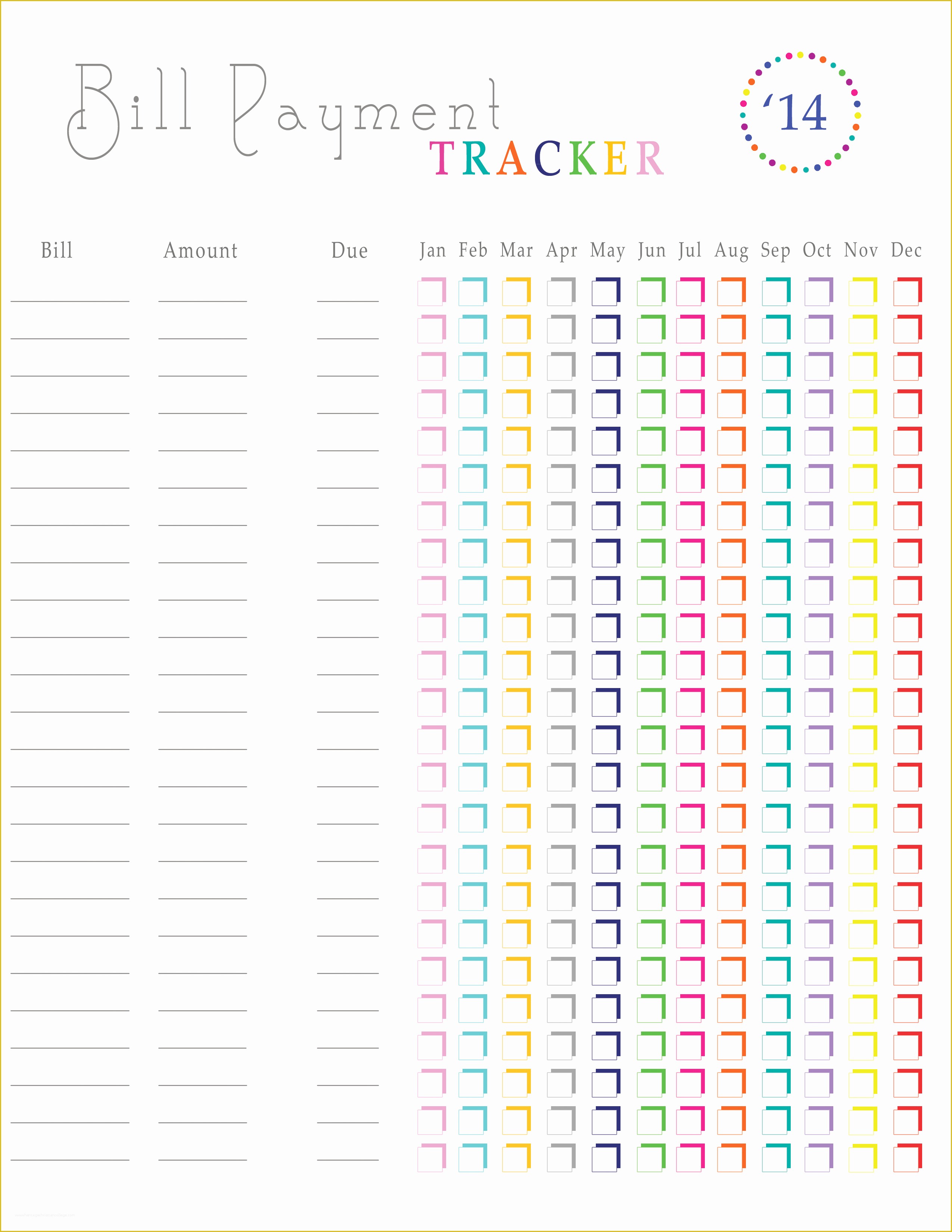 Free Bill Payment Checklist Template Of Paying Off Debt Worksheets