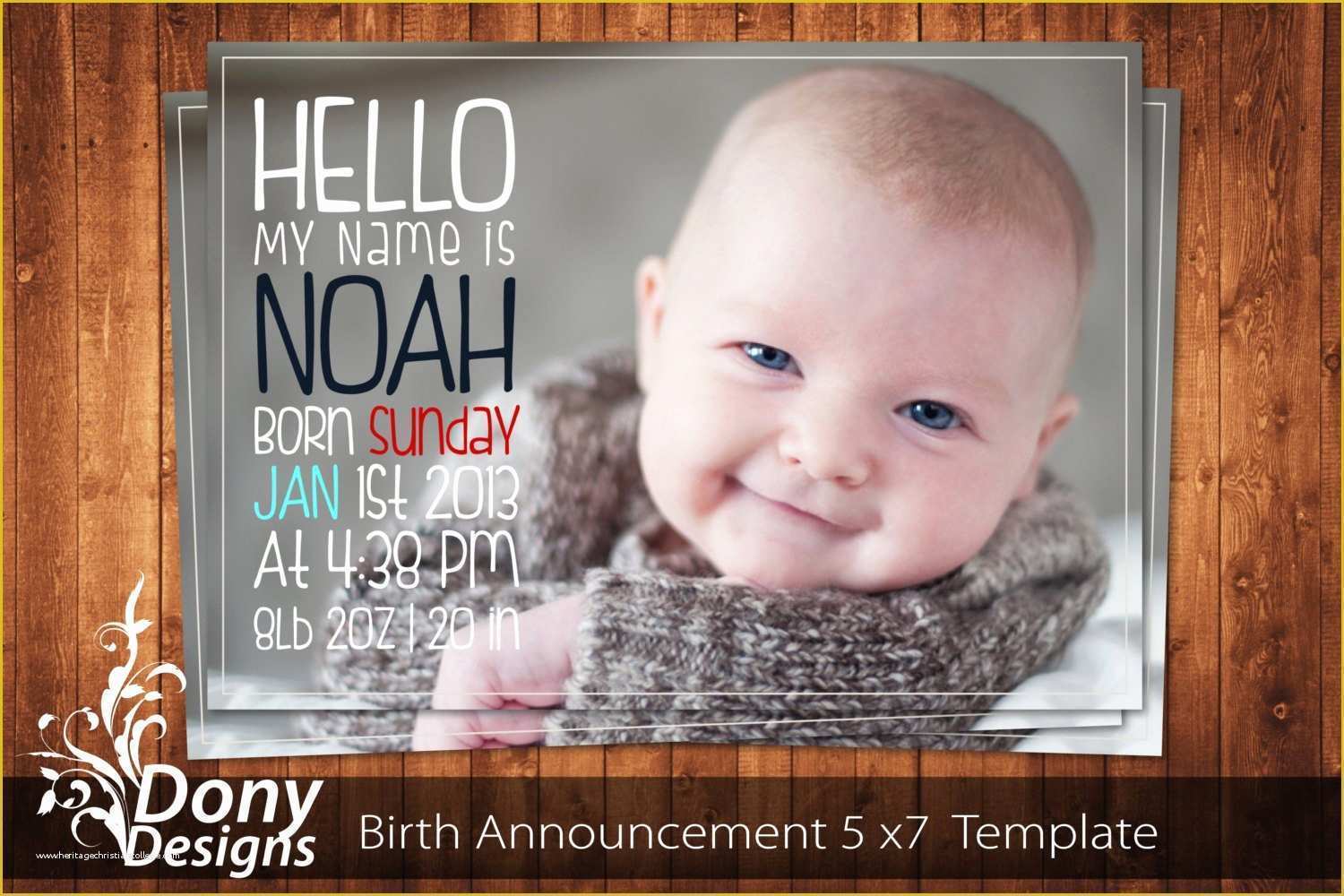 Birth Announcement Photo Template Photographer Template Photo My XXX 